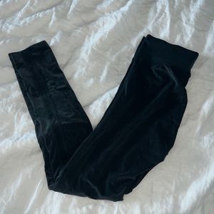 James Perse suede leggings. Dark teal